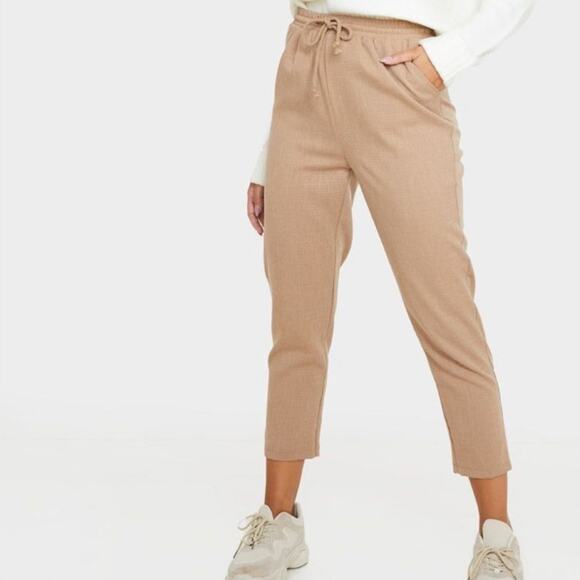 Pretty Little Thing Women's Taupe Diya Casual Trouser Pants Size 2 - Picture 1 of 6